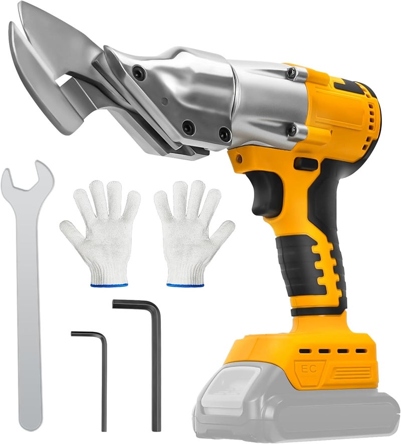 RexLeLXB مقص معدني لاسلكي لبطارية DeWalt 20V Max، قاطع معدني غير فرشاة 14GA مع رأس دوار 360°، عزم دوران 221 قدم-رطل لقص الصفائح الفولاذية، الحديد، السجاد، الجلد، الكرتون (بدون بطارية) - Image 1